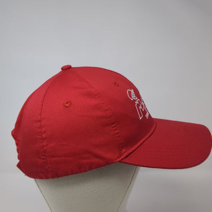 Macs Tire & Auto Strapback Hat Red One Size Adjustable Embroidered