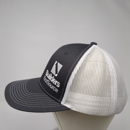 Builders First Source Snapback Trucker Hat Gray One Size Mesh Back