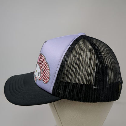 Sanrio Trucker Hat Purple One Size Kuromi My Melody Rhinestone Mesh Snapback