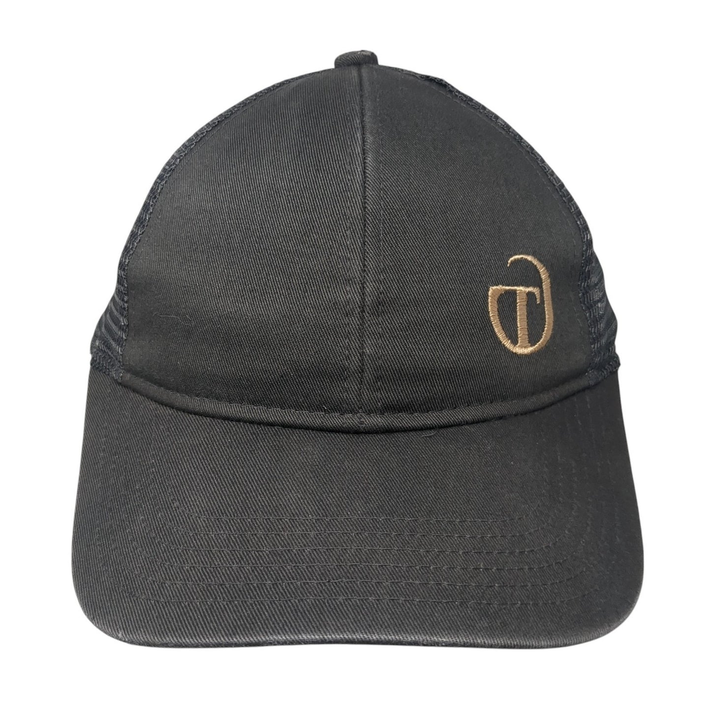 Port Authority Strapback Mesh Back Trucker Hat Gray One Size Logo