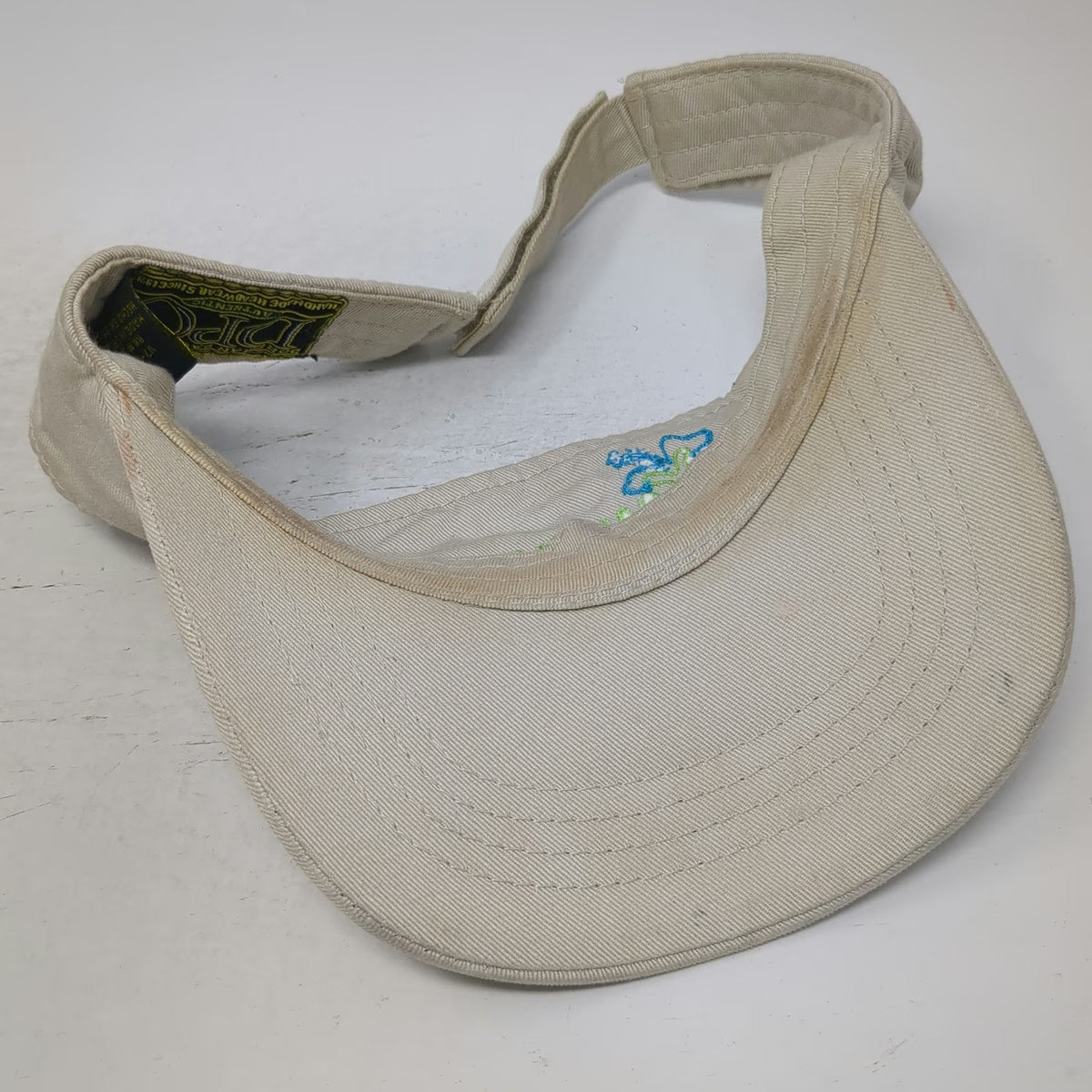 Dorfman Pacific Co Visor Beige OSFM San Clemente Hibiscus Cotton Strapback Hat