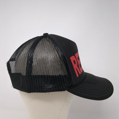 Redfish nbrhd Snapback Trucker Hat Black One Size Adjustable Mesh Back Rope