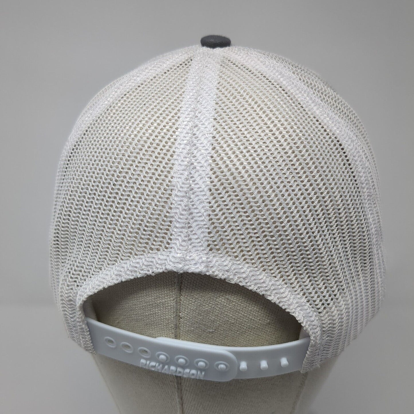 CED Snapback Trucker Hat Gray OS Adjustable Embroidered Mesh Back Richardson