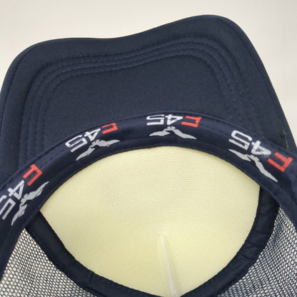 Functional 45 Training Snapback Trucker Hat Blue One Size Adjustable Mesh Back