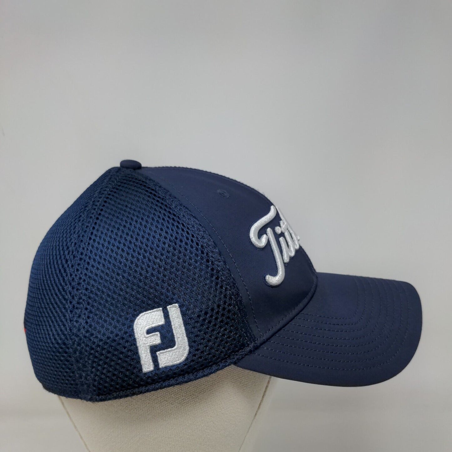 Titleist FJ Pro V1 Fitted Hat Blue Medium/Large Embroidered 6 Panel