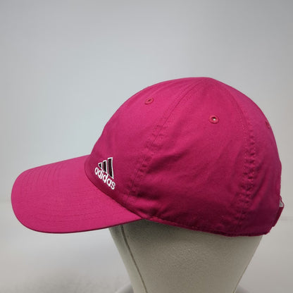 Adidas Baseball Cap Pink One Size Embroidered Logo Climalite Adjustable Hat