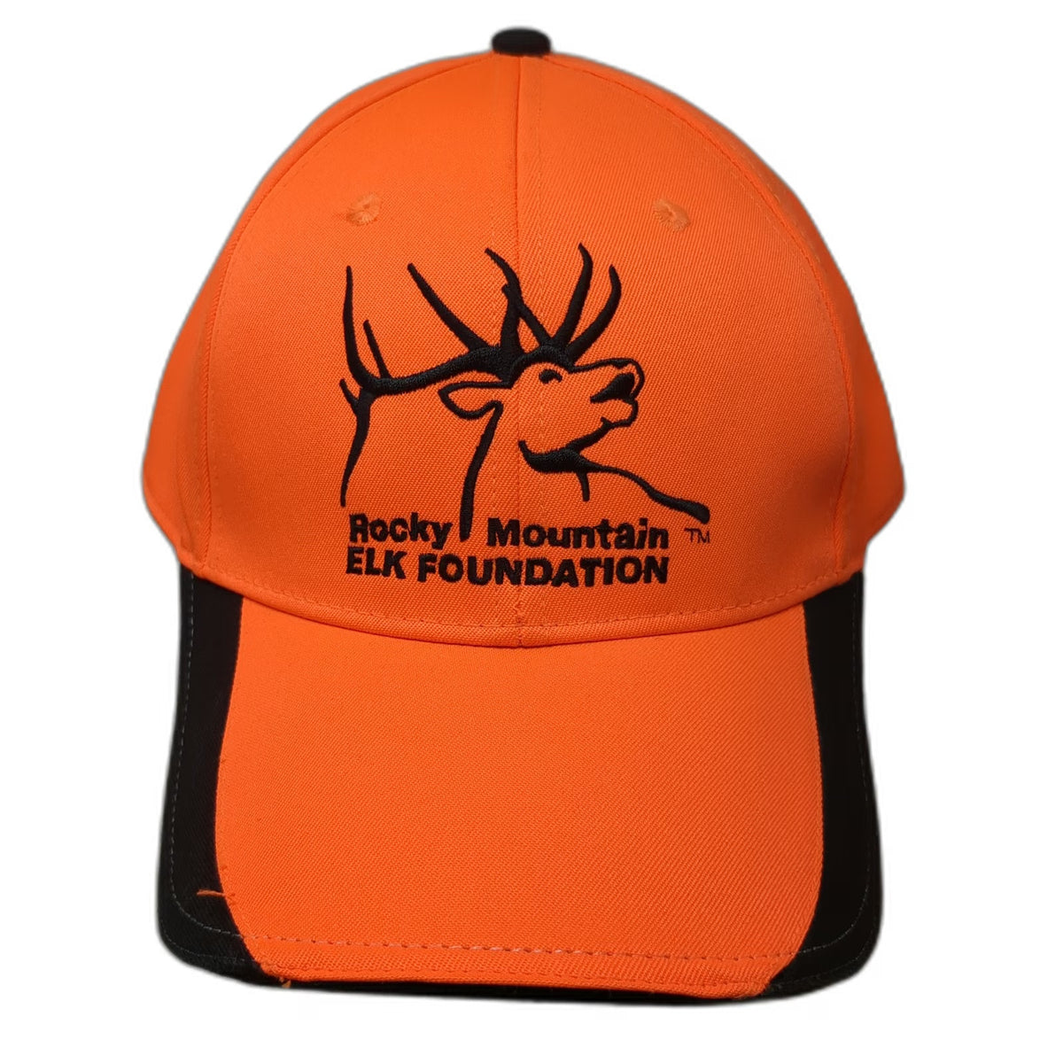 Rocky Mountain Elk Foundation Baseball Cap Orange One Size Strapback Logo Hat