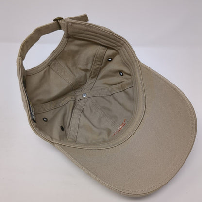 Salishan Slideback Hat Tan One Size Adjustable Embroidered 6 Panel Ivory