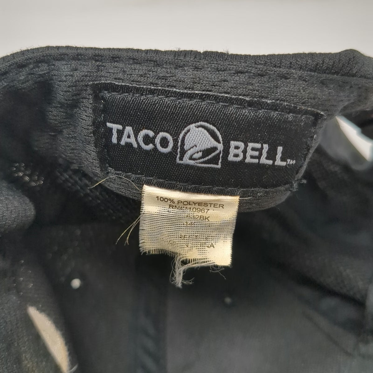 Taco Bell Snapback Black One Size Mesh Back Embroidered Logo Performance Hat