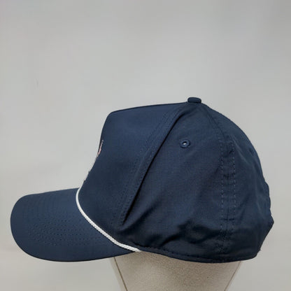 Pig Embroidered Snapback Hat Blue OSFA Adjustable Vented Holes Rope Imperial