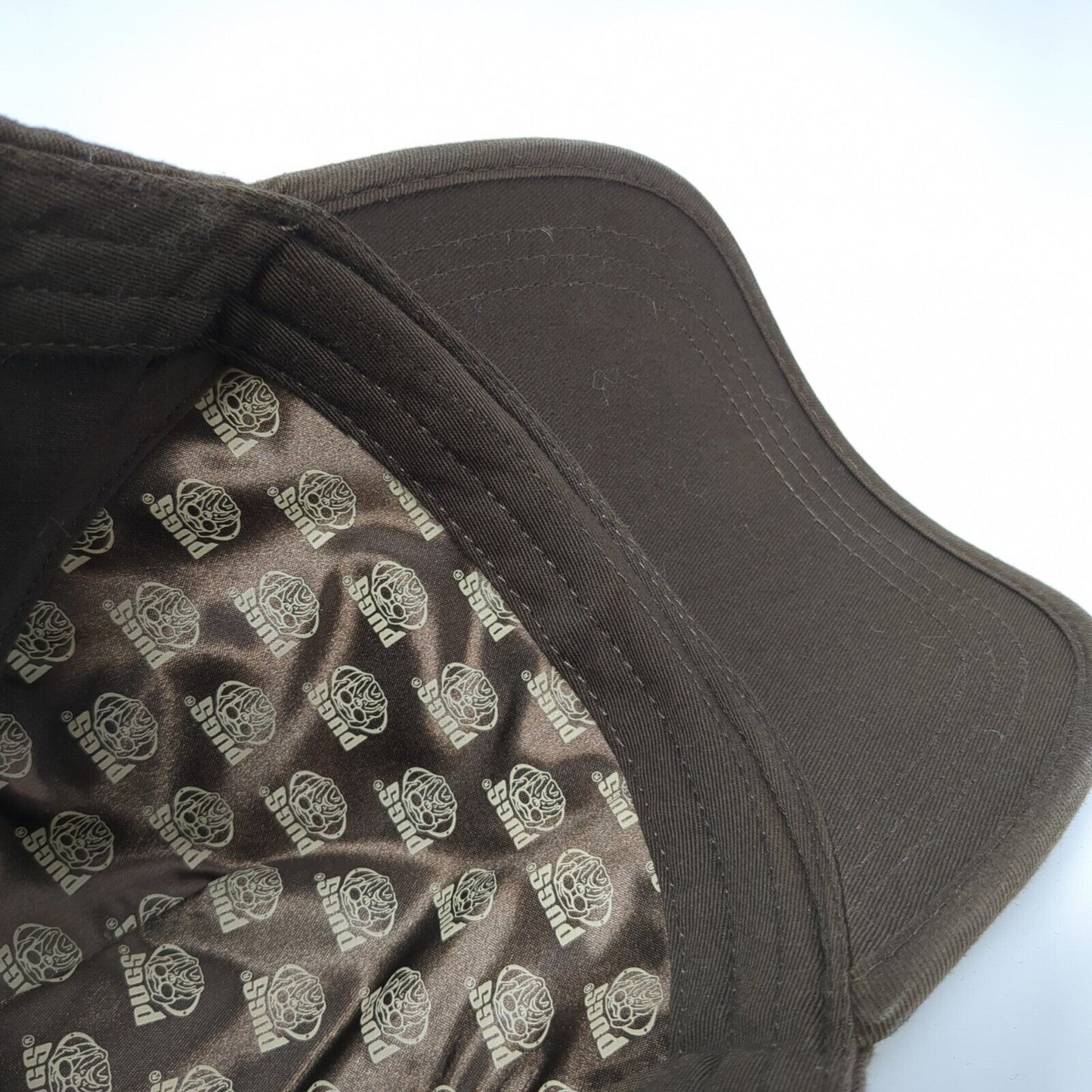 Eagle Strapback Hat Brown One Size Adjustable Colorblock Pugs Outdoor