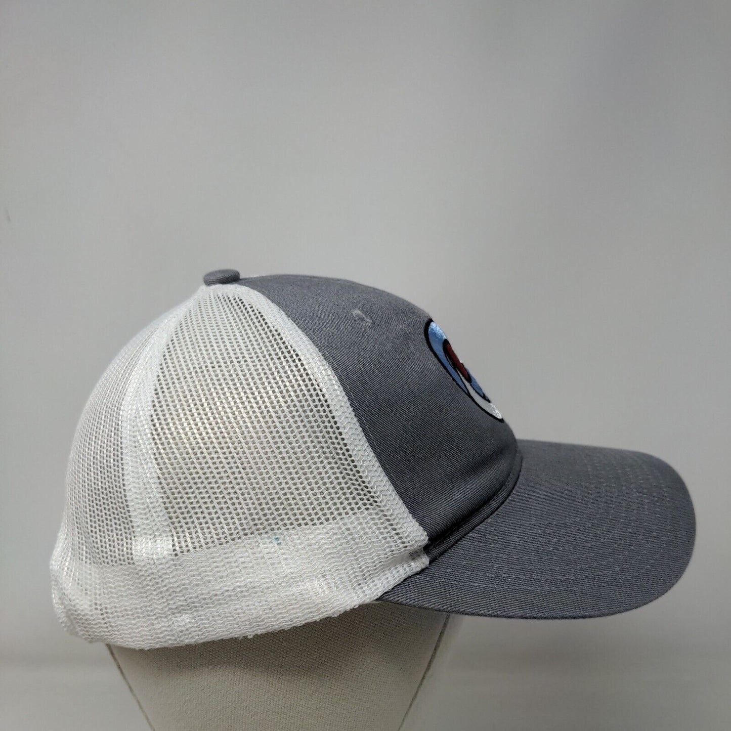 Port Authority Snapback Mesh Back Trucker Hat Gray One Size Embroidered