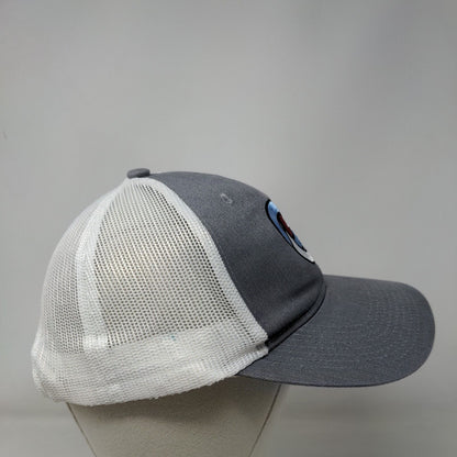 Port Authority Snapback Mesh Back Trucker Hat Gray One Size Embroidered
