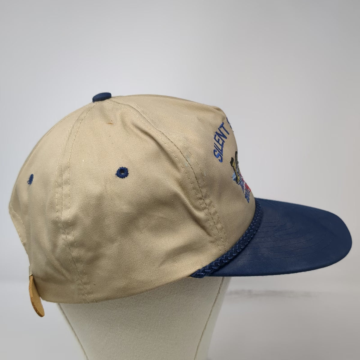 Tex Kap 5 Panel Beige One Size Hat Silent Service Submarine 100 Years US Flag