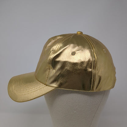 Unbranded Strapback Hat Yellow One Size Adjustable Metallic Blank