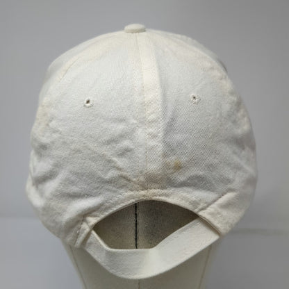 Town Talk Baseball Cap White One Size Palm Tree Dolphin Green Undervisor Hat