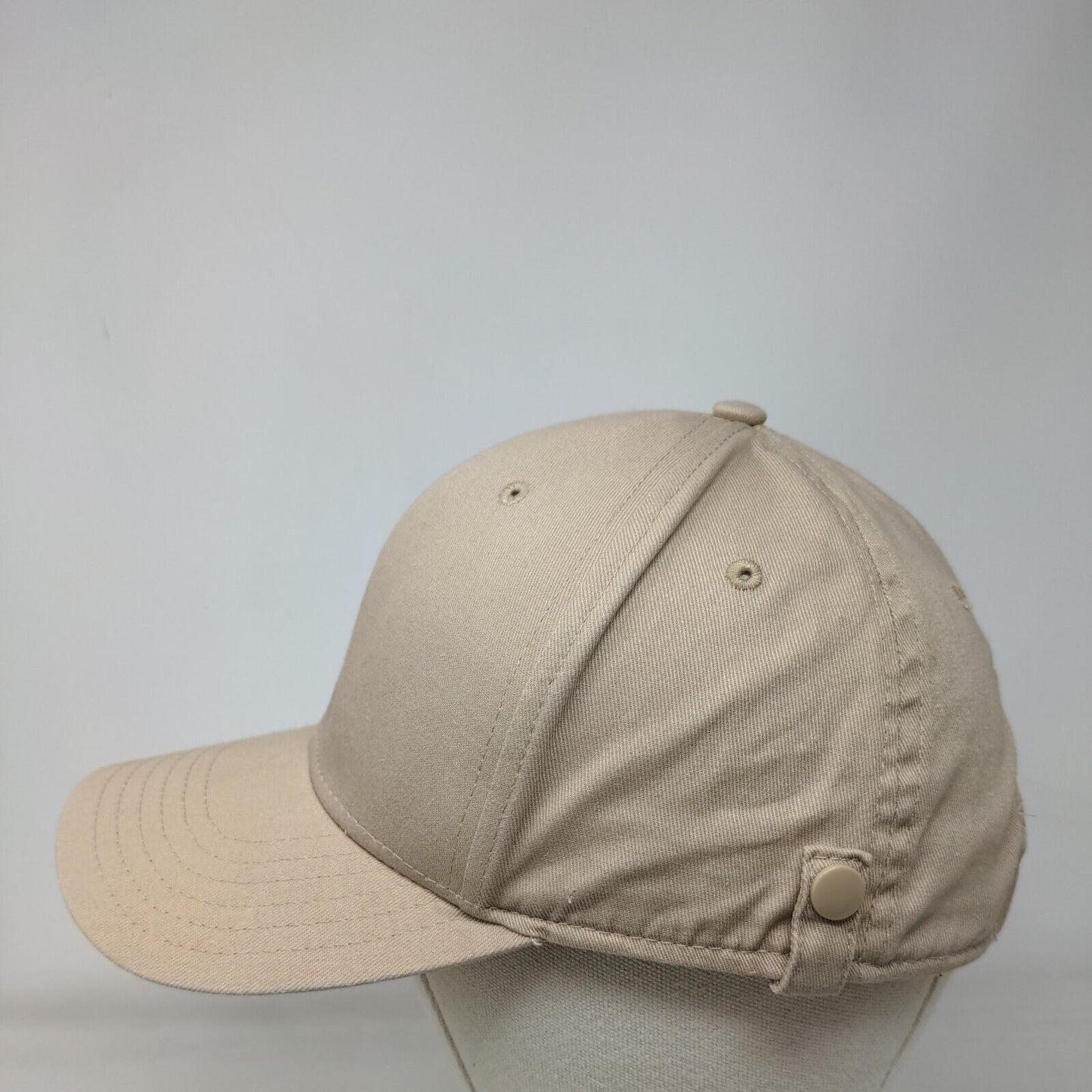 Unbranded Slideback Hat Tan One Size Adjustable Vented Holes Breathable Blank