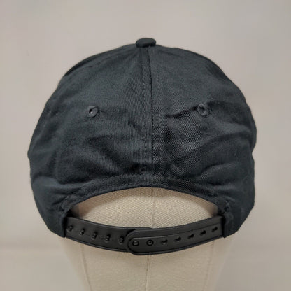 R Initial Youth Snapback Hat Black One Size Adjustable Vented Holes 6 Panel