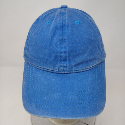 Unbranded Strapback Hat Blue One Size Lightweight Vented Holes 6 Panel Blank