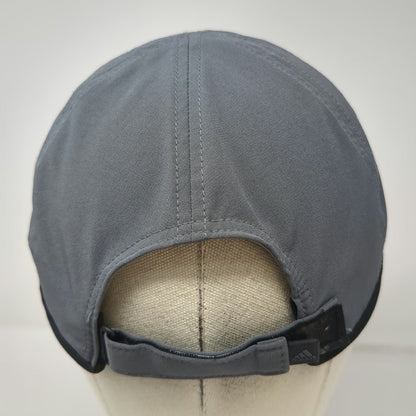 Adidas Baseball Cap Gray One Size Climalite Performance Strapback Mesh Vents Hat