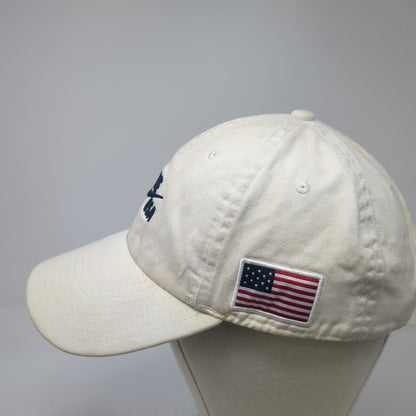 Nike Baseball Cap White Blue Red One Size USA Flag Slideback Hat Swoosh Cotton