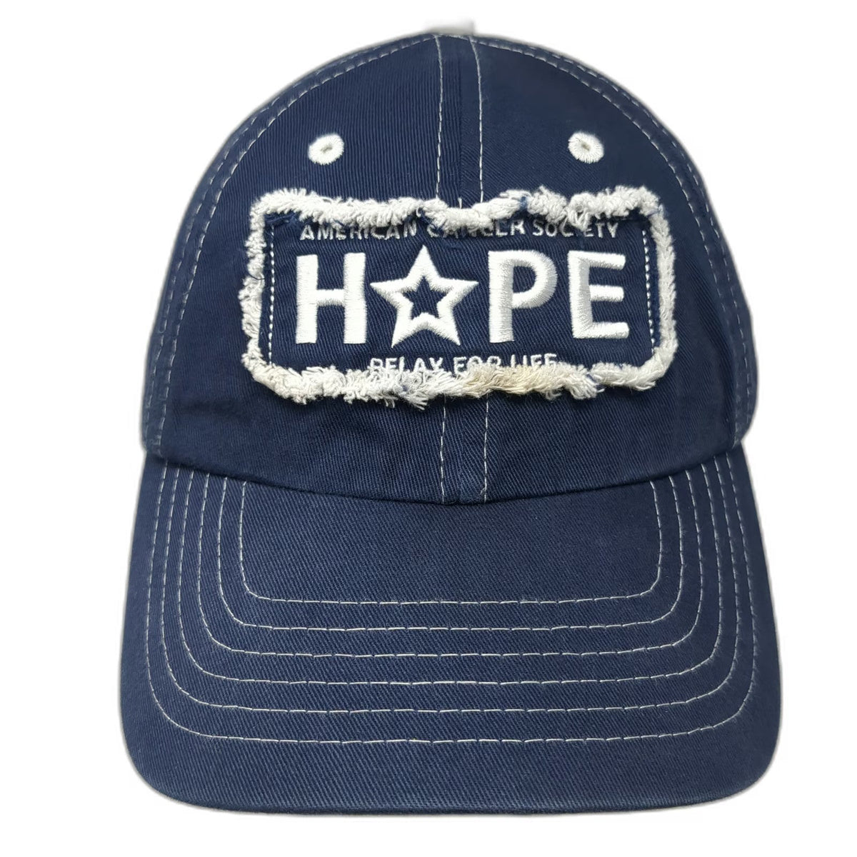 Blue Baseball Cap One Size Relay For Life Hope American Cancer Society Hat Star