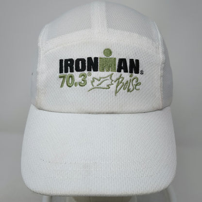 Headsweats 5 Panel White One Size Hat Ironman 70.3 Boise Mesh Performance