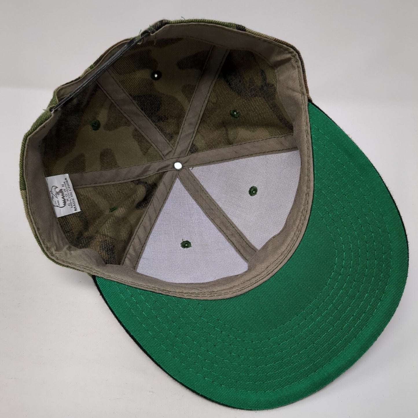 Crown Snapback Hat Camouflage One Size Adjustable Blank Vent Holes