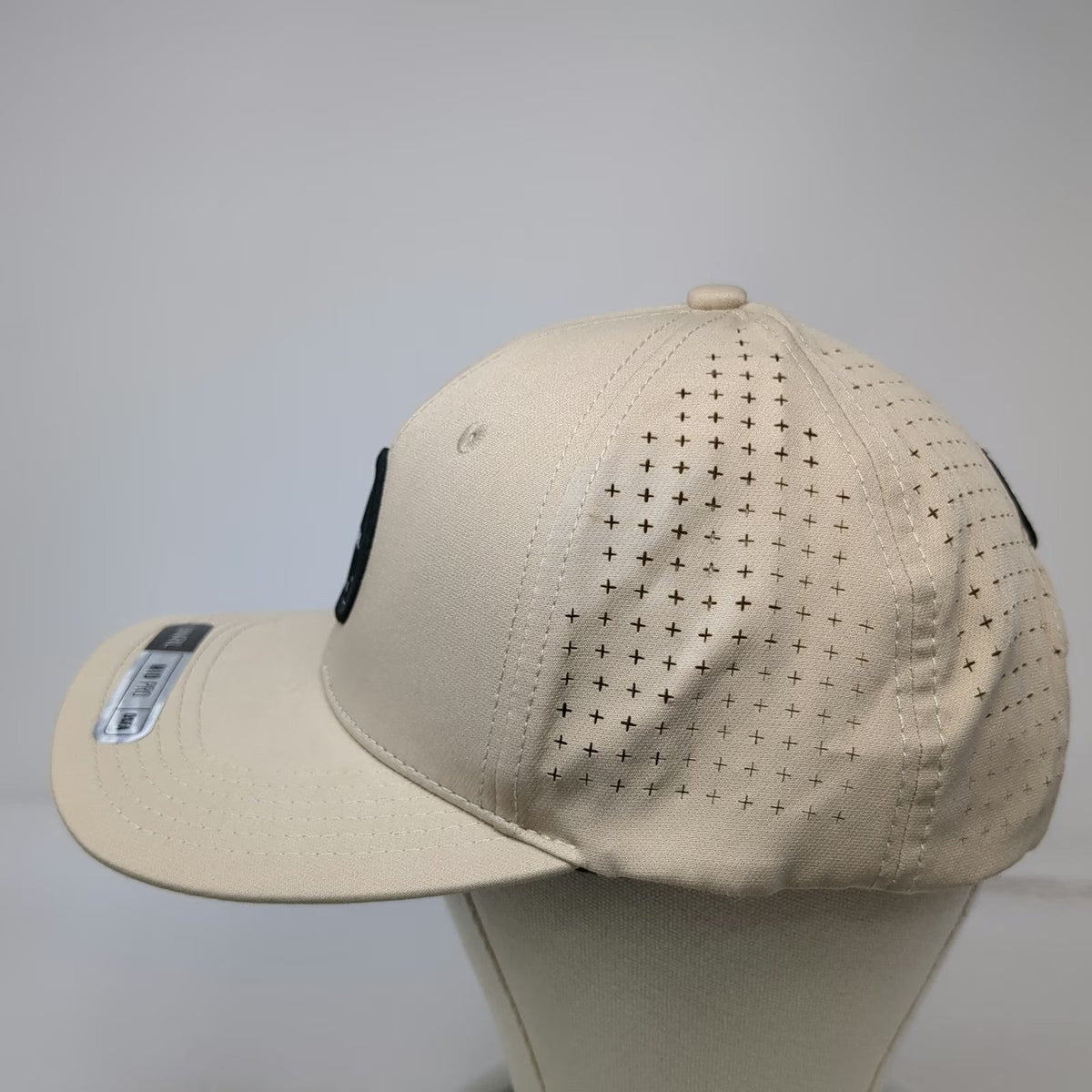 UNRL Trucker Hat Beige One Size Saint Paul Supply Co Perforated Snapback Black
