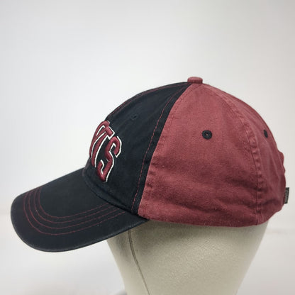 Roots 73 Baseball Cap Black Red One Size Cotton Embroidered Logo Strapback Hat