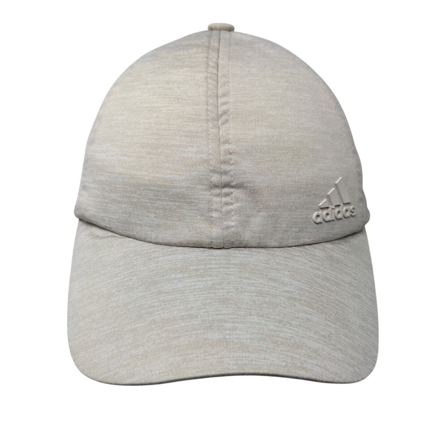 Adidas 3 Stripes Strapback Hat Tan OSFA Adjustable Climalite 6 Panel
