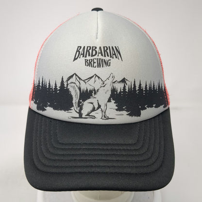 Brewery Branding Co. Trucker Hat Gray Orange One Size Barbarian Brewing Boise ID