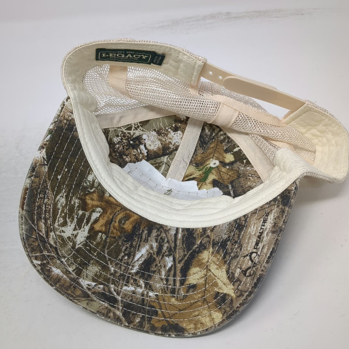Legacy Trucker Hat Brown Realtree Camo DrePac Therma-Tru Doors Snapback One Size
