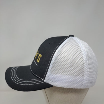 Bish's RV Snapback Mesh Back Trucker Embroidered Logo Hat Black White