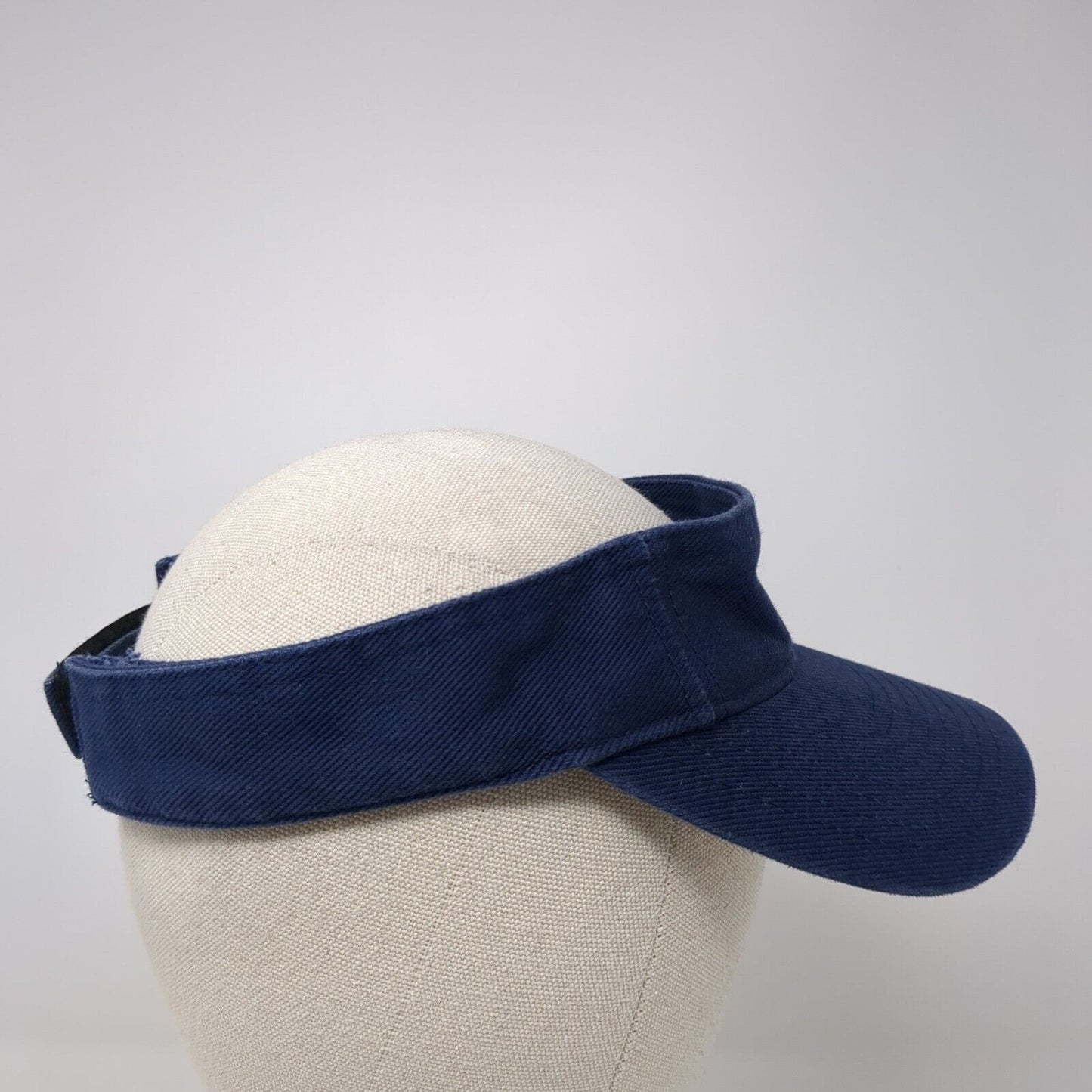 Adidas Strapback Sun Visor Hat Blue One Size Adjustable 3 Stripes