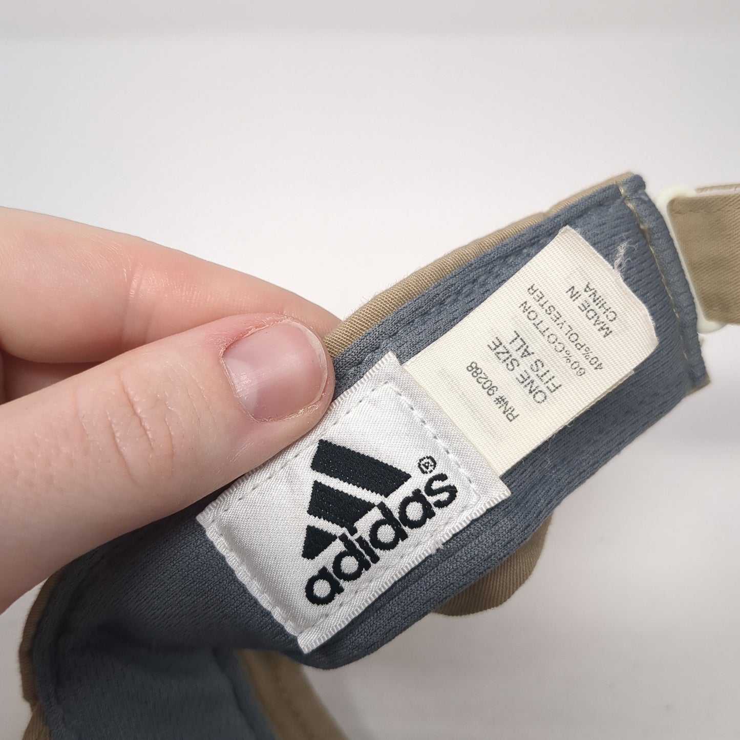 Adidas Sun Visor Hat Brown One Size Adjustable Strap Lightweight Embroidered