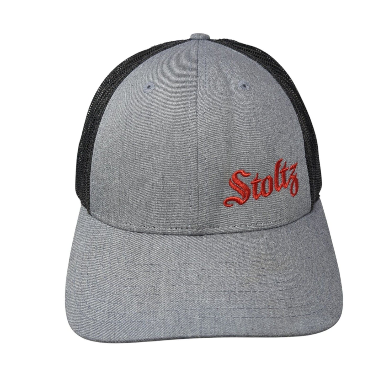 Stoltz Snapback Trucker Hat Gray M/L Adjustable Mesh Back 6 Panel Richardson