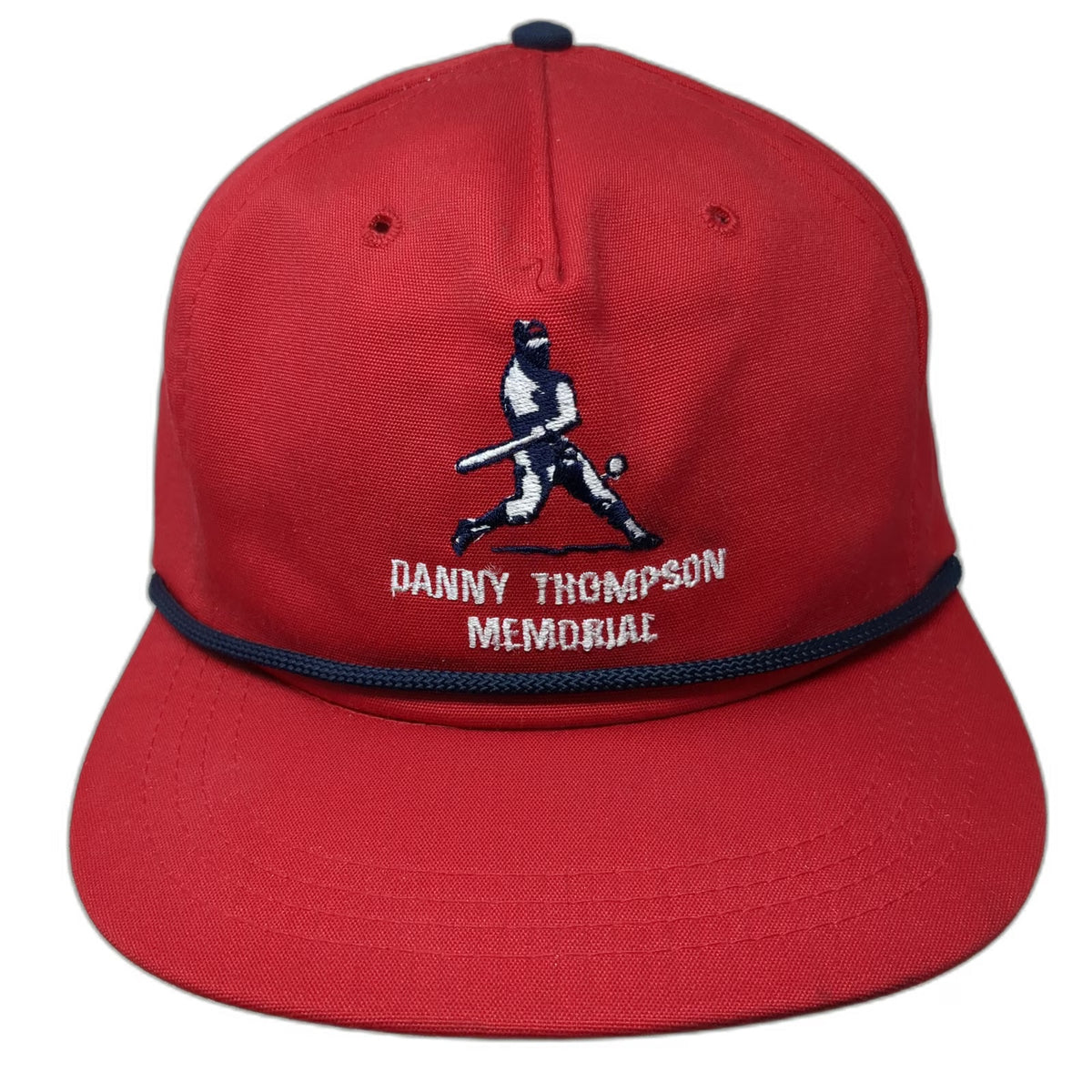 Cali-Fame 5 Panel Red Hat One Size Danny Thompson Memorial Baseball Rope Cap