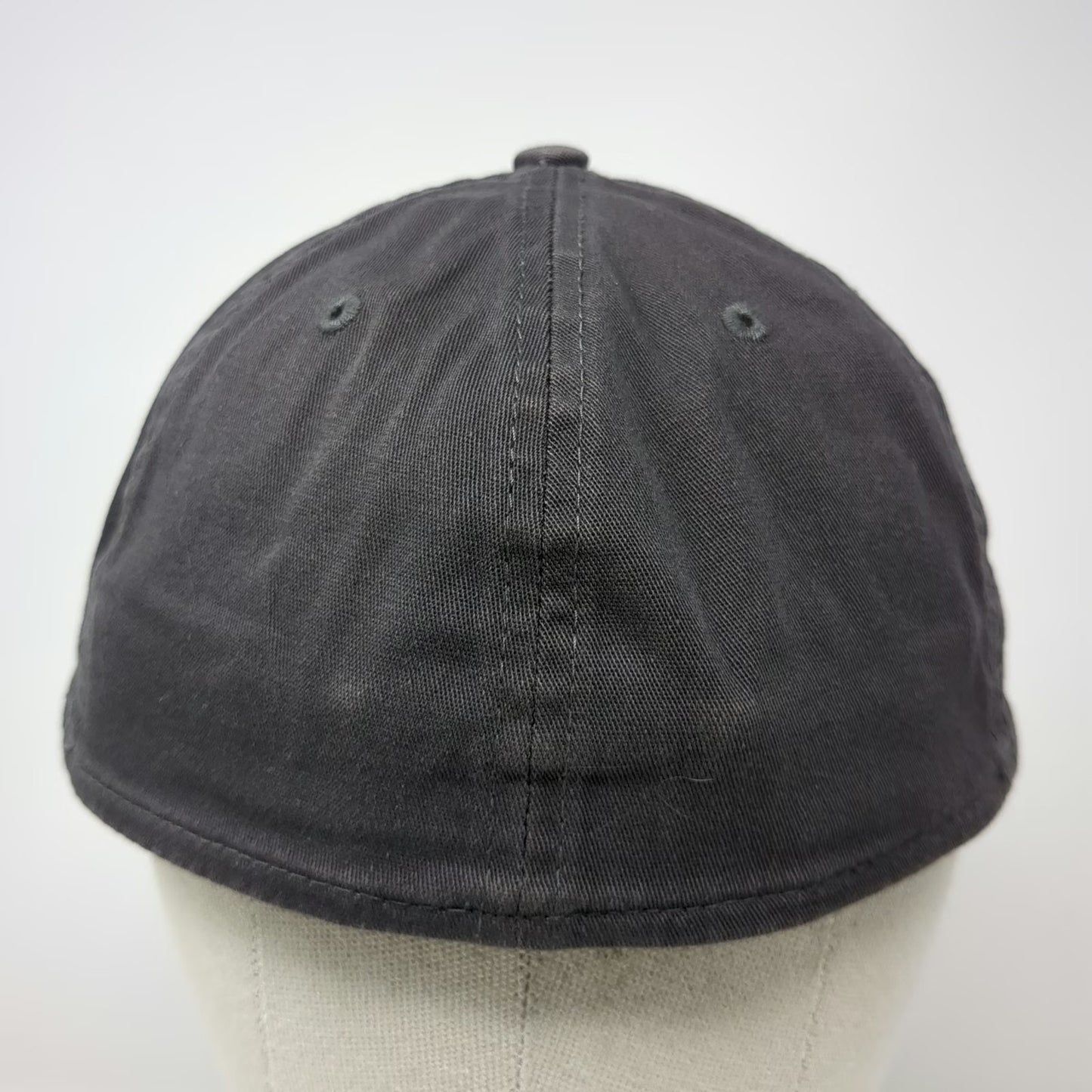 New Era Baseball Cap Gray M Amalgamated Sugar White Satin Stretch Fit Hat