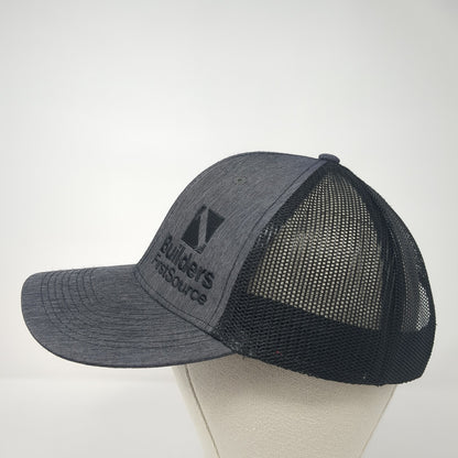 Builders First Source Snapback Trucker Hat Gray OS Adjustable Mesh Back Ivory
