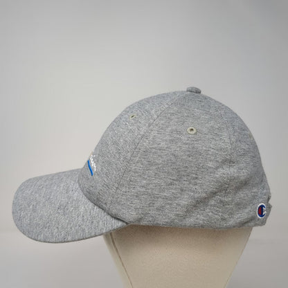 Champion Baseball Cap Gray One Size Strapback Cotton Script Logo Adjustable Hat