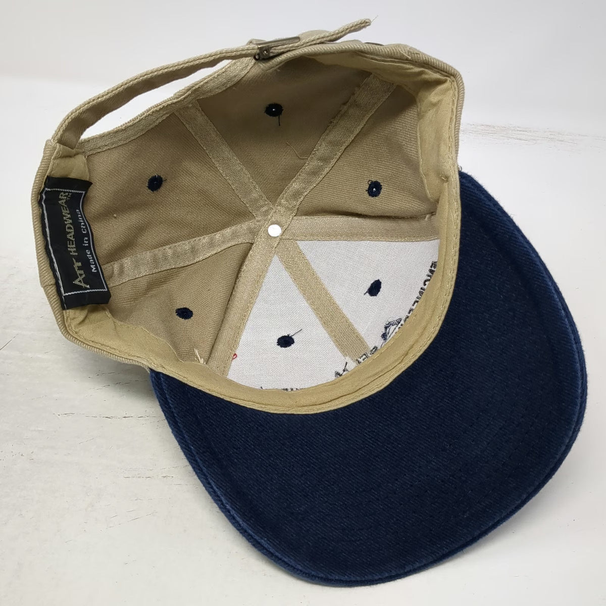 Art Headwear Baseball Cap Beige Blue One Size Delta Engineering Contrast Hat