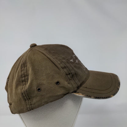 Ducks Unlimited DU Leader Slideback Hat Brown OSFM Camo Trim Outdoor Cap
