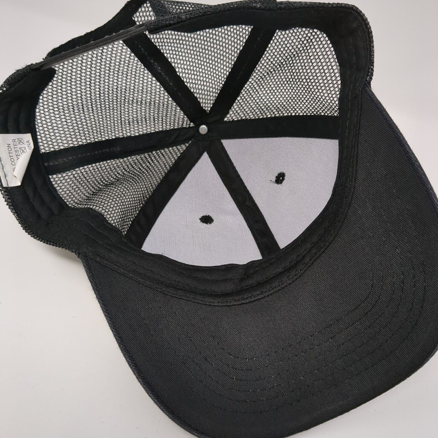Unbranded Snapback Mesh Back Trucker Hat Black One Size Adjustable Blank