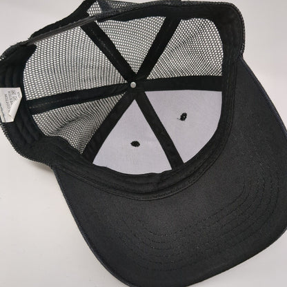 Unbranded Snapback Mesh Back Trucker Hat Black One Size Adjustable Blank