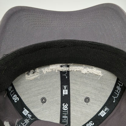 New Era Baseball Cap Gray M Amalgamated Sugar White Satin Stretch Fit Hat