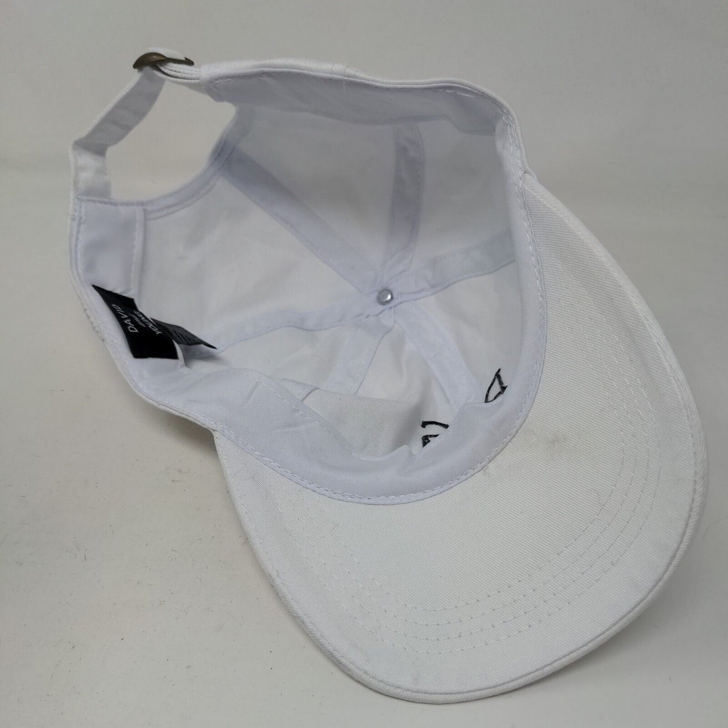 David & Young Women's Slideback Hat White Size OSFM Embroidered Dog Mom Logo