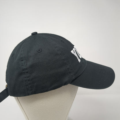 York Spell Out Slideback Hat Black One Size Adjustable Embroidered