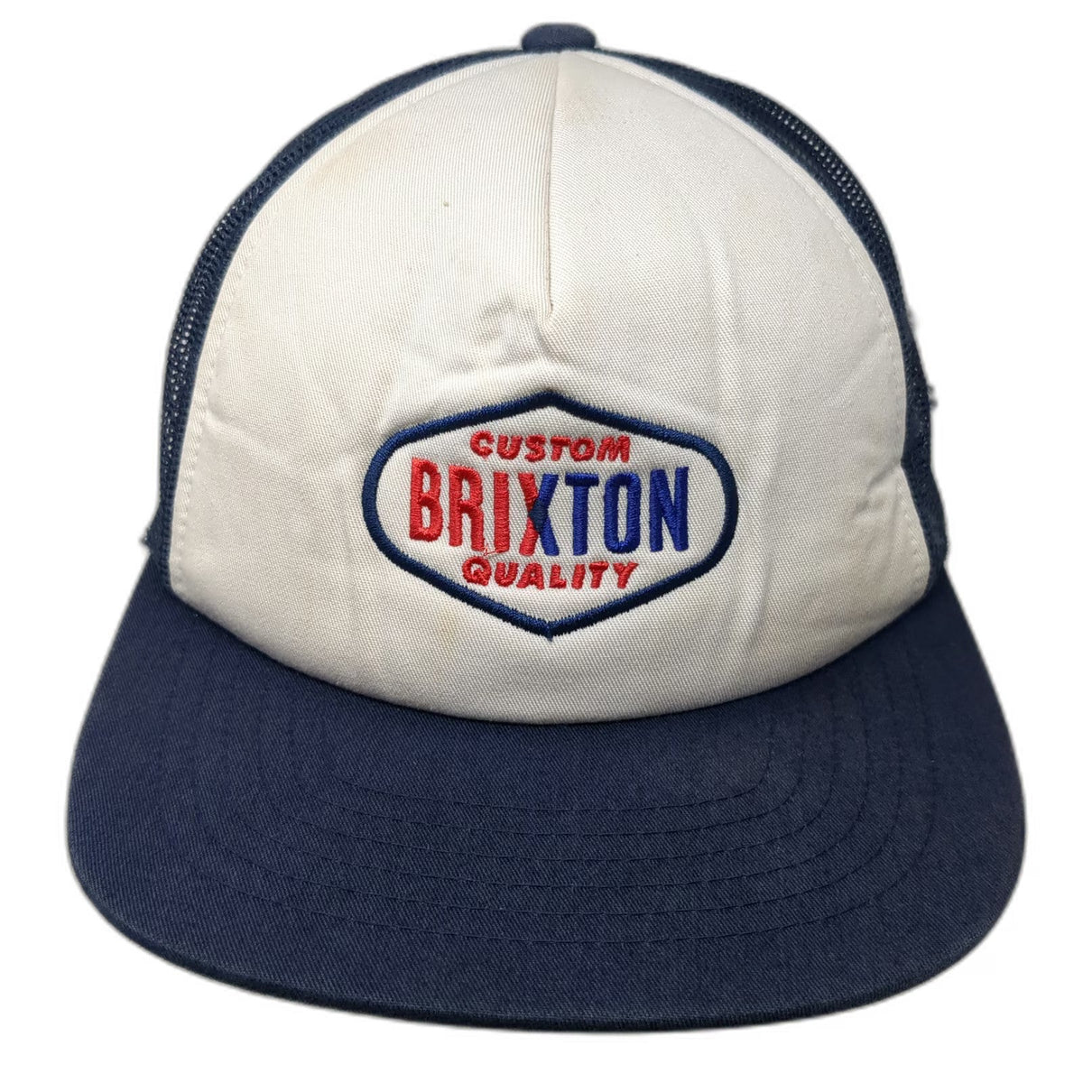 Brixton Trucker Hat Blue One Size Custom Quality Patch Snapback Mesh Back Cap