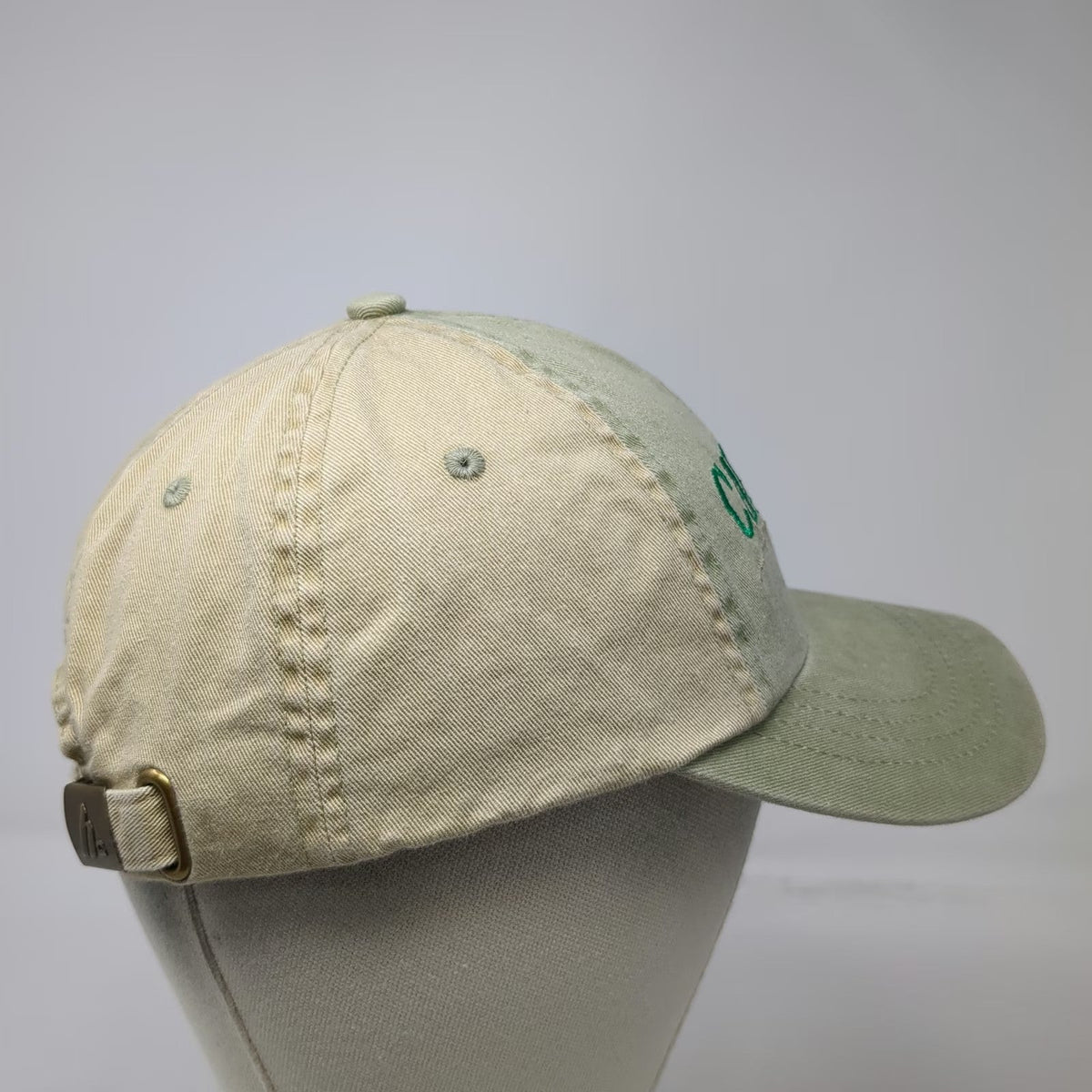 Headgear Baseball Cap Green Beige One Size Slideback Calistoga Cotton Hat